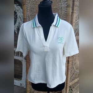 Crane Cream Picke Ball Club Polo Shirt_Med